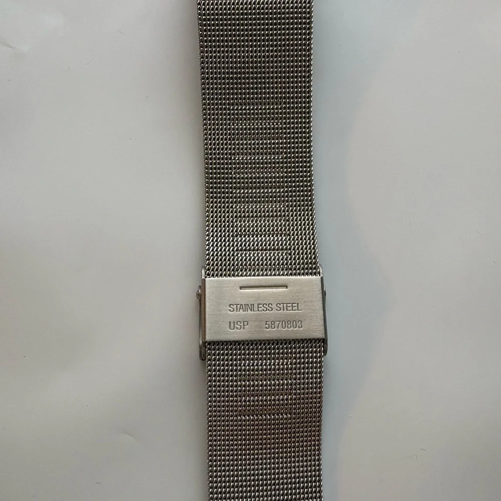 Skagen Stainless Steel Mesh Watch White Dial Date 24-Hour - Picture 8 of 10